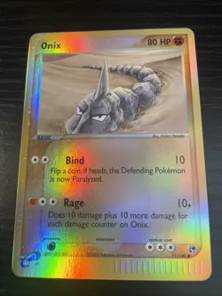 Pokemon Card Onix Ex Sandstorm Reverse Holo 71/100 Light Play - Image 1