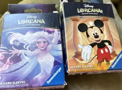 ✅ Disney Lorcana TCG The First Chapter 2 Pack Card Sleeves Elsa Mickey NEW - Image 1