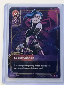 Riftbound Loose Cannon English Jinx Legend card 251/298 FULL ART FOIL - Image 1