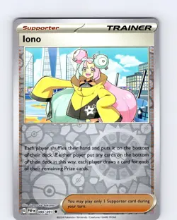 Pokemon TCG Iono S&V Paldean Fates 080/091 Reverse Holo Uncommon Card NM - Image 1