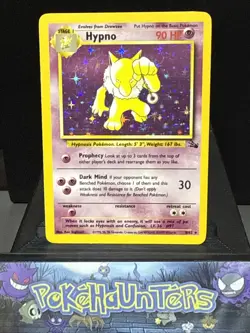 Pokemon Card Hypno 8/62 Fossil Set Holo Rare WOTC Near Mint - Image 1