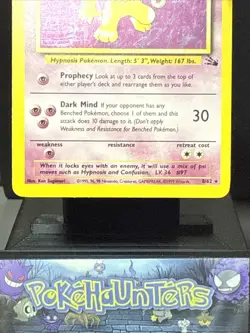 Pokemon Card Hypno 8/62 Fossil Set Holo Rare WOTC Near Mint - Image 3