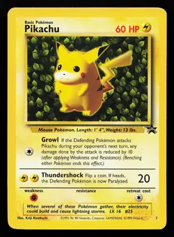Pikachu 1 WOTC Black Star Promo Pokemon Card - Image 1