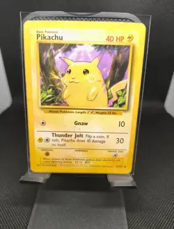 Pokemon Pikachu Card 58/102 Yellow Cheeks Base Set - Image 1