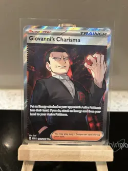 Giovanni's Charisma 197/165 Scarlet & Violet 151 Full Art Pokemon Card NM - Image 1