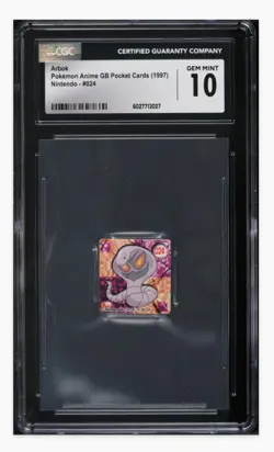 1997 🐱 Pokemon GB Pocket Card, Arbok, #24, Japanese, Nintendo, CGC-10 - Image 1