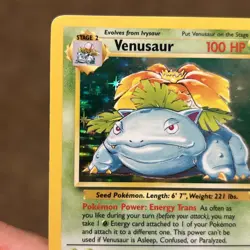 Pokemon TCG Venusaur Base Set Holo Rare Card 15/102 Vintage Unlimited Nice Holo - Image 2