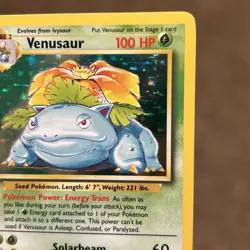 Pokemon TCG Venusaur Base Set Holo Rare Card 15/102 Vintage Unlimited Nice Holo - Image 3