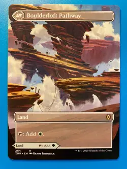 MTG 1x BORDERLESS Branchloft Pathway Boulderloft 284 Zendikar Rising Magic x1 NM - Image 2
