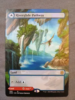 MTG Riverglide Pathway // Lavaglide Pathway - Borderless, NM-Mint, English Zendi - Image 1