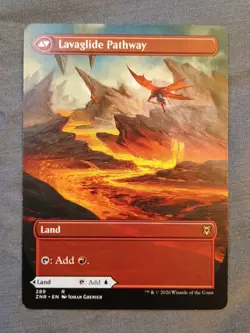 MTG Riverglide Pathway // Lavaglide Pathway - Borderless, NM-Mint, English Zendi - Image 2