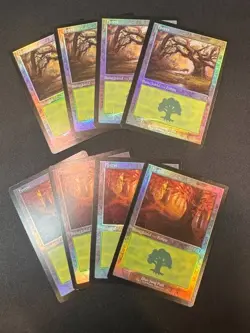 x8 - Forest 296 & 297 - MTG - Innistrad Remastered - NM Foil Retro - Image 1