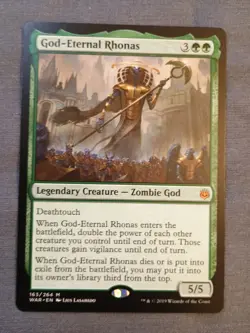 MTG War of the Spark God-Eternal Rhonas 163/264 NM Mythic - Image 1
