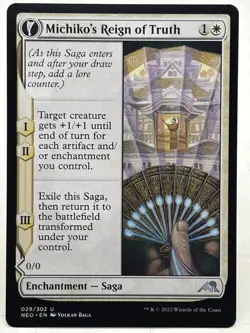 Michiko's , Reign Of Truth NM/M* Kamigawa Neon Dynasty 029/302 mtg -UnltdCards - Image 1