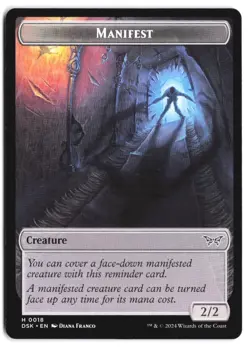 Everywhere // Manifest Double-Sided Token #16 // 18 Duskmourn: House of Horror N - Image 2