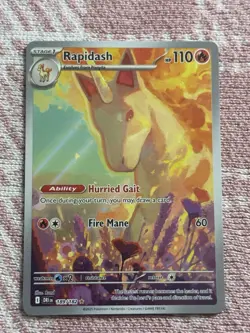 Rapidash 189/182 Illustration Rare IR Holo Sv: Destined Rivals Pokemon TCG Card - Image 1