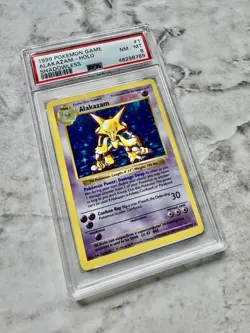 1999 Pokemon Game Alakazam (Shadowless) Holo PSA 8 (#1) - Image 2