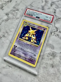 1999 Pokemon Game Alakazam (Shadowless) Holo PSA 8 (#1) - Image 3