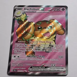 Dachsbun ex 160/142 Sv07: Stellar Crown Full Art Holo Pokemon TCG - Image 3