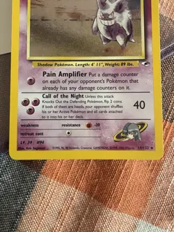Pokemon TCG Sabrina's Gengar Holo Rare Card 14/132 Unlimited Gym Heroes - Image 4