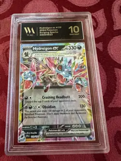 2024 Pokemon Hydreigon ex 119/191 Sv08: Surging Sparks Holo WAG Gem Mint 10 - Image 1