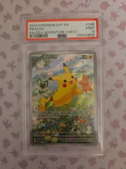 PSA 9 Pokemon SVP EN Pikachu Paldea Adventure Chest #088 - Image 1