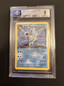 2000 Pokemon Rocket Dark Blastoise 1st Edition #20 BGS Mint 9 - Image 1