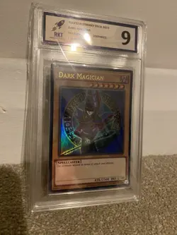 Yugioh Dark Magician YGLD-ENC09 Ultra Rare RKT GRADED 9 - Image 1