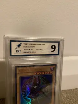 Yugioh Dark Magician YGLD-ENC09 Ultra Rare RKT GRADED 9 - Image 2