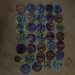 Yu-Gi-Oh - Collection of 34 Vintage Holographic Tazos - Image 1
