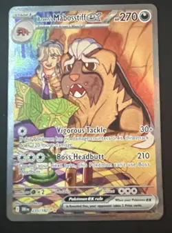 Arven’s Mabosstiff ex 235/182 Full Art Secret Rare Holo Pokemon Card TCG - Image 1