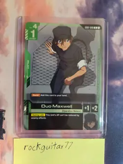 Gundam Card Game - Duo Maxwell (R) Alt Art GD01-090 Participation Promo English - Image 2