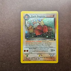 Dark Dugtrio 6/82 Pokemon Team Rocket Holo Rare Card - MP - Image 1