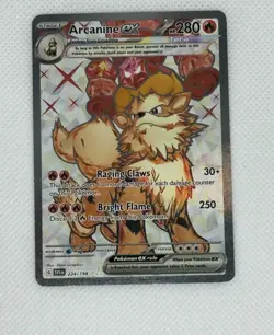Pokemon Arcanine EX Holo Ultra Rare TCG Card 224/198 Scarlet & Violet Base Set - Image 1