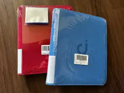 2 Top Loader Binders, Pokemon Red & Blue 4 Pocket Holds 128 Trading Sports Cards - Image 1