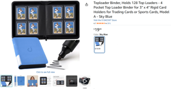 2 Top Loader Binders, Pokemon Red & Blue 4 Pocket Holds 128 Trading Sports Cards - Image 5