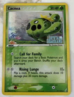 Pokemon 2006 Card Cacnea 47/100 EX Crystal Guardians Stamped Holo - Image 1