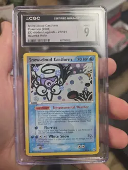 CGC 9 Snow-cloud Castform EX Hidden Legends 25/101 Reverse Holo Pokemon Card - Image 1