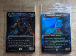 Magic The Gathering Marvel Legends Promo Cards - Spider-Man + John Jameson - Image 1
