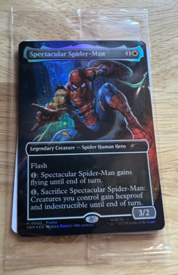 Magic The Gathering Marvel Legends Promo Cards - Spider-Man + John Jameson - Image 3