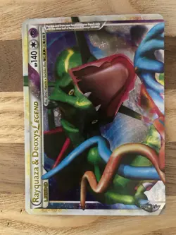 Pokemon TCG Rayquaza & Deoxys Legend Holo Card 89/90 Ultra Rare - Image 1
