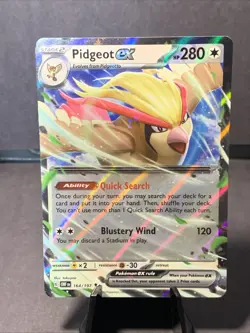 Pokemon TCG Pidgeot EX Obsidian Flames Ultra Rare Holo Card 164/197 NM/M - Image 1
