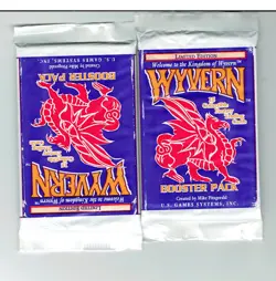 2x Sealed New - Wyvern CCG Limited Edition 15 Card Packs - 1994 US Games - Image 1