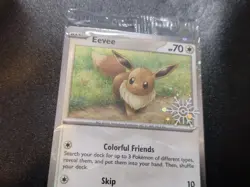 Eevee 133/165 (Holiday Calendar) Snowflake Stamp Promo Pokemon Card SEALED - Image 2