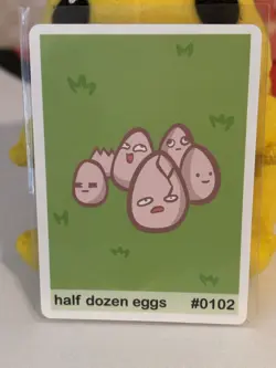 Pookiemoot Half Dozen Eggs (Exeggcute) Parody Card Fan Art Derpy - Image 1