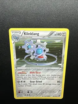 Klinklang 76/114 Black & White Holo 2011 Pokemon Card LP - Image 2
