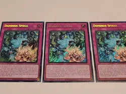 Yu-Gi-Oh! Dominus Spiral DOOD-EN079 Secret Rare Play Set Of 3 Cards - Image 1
