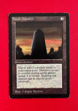 MTG Basalt Monolith Beta Magic the Gathering - Image 1