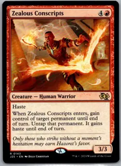 #143 Zealous Conscripts Foundations Jumpstart Rare - Image 1