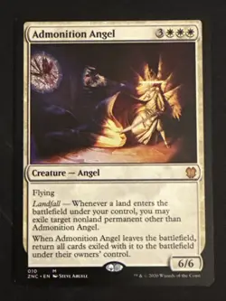 1x Admonition Angel (10) Commander: Zendikar Rising LP MTG Magic x1 MKE - Image 1